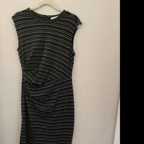 Loft Size 8 Striped Black and White Dress - Picture 1 of 8